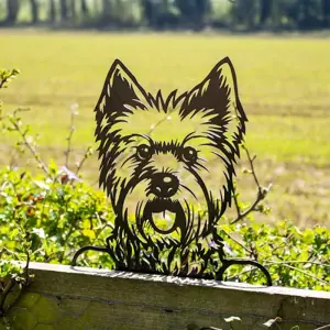 No.PF1022 Metal West Highland Terrier Peeking Dog Silhouette - image 2