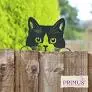 No.PF1035 Metal Cat Peeking Silhouette - image 2