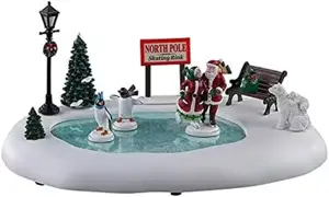 NORTH POLE SKATING RINK, BATTERY OPERATED (4.5V)
