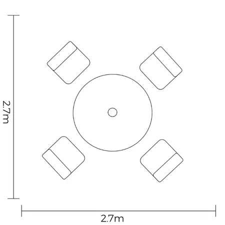 Oakley 4 Seat Dining Set - image 6
