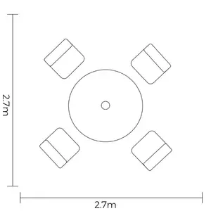 Oakley 4 Seat Dining Set - image 6