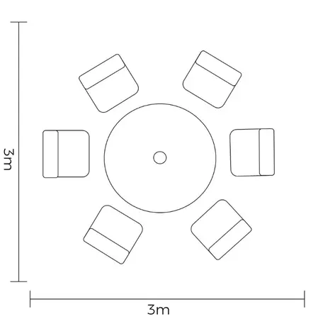 Oakley 6 Seat Dining Set - image 4