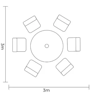 Oakley 6 Seat Dining Set - image 4