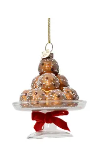 Ornament Glass with Red Bow