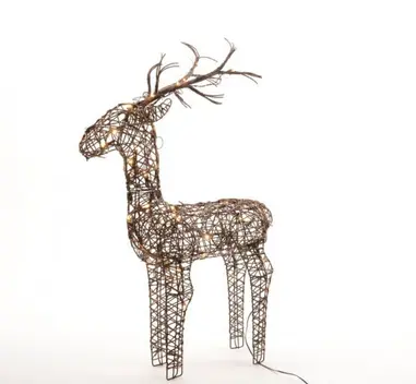 Outdoor Steady LED Deer GB Wicker Deer