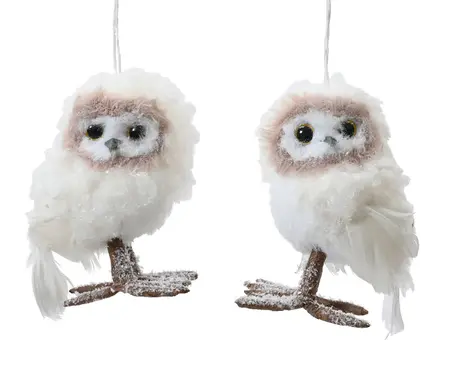 Owl Artificial Fur Glitters Assortment of 2
