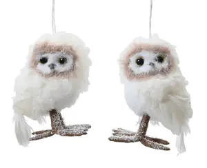 Owl Artificial Fur Glitters Assortment of 2