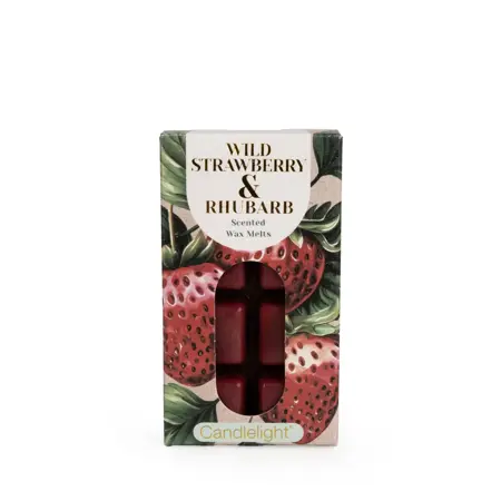 Pack 8 Wax Melts Wild Strawberry & Rhubarb - image 1
