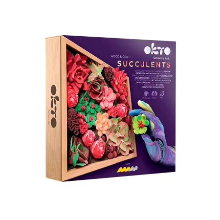 PASSION Wood & Craft DIY Succulents TM OKTO 21×21 cm - image 1