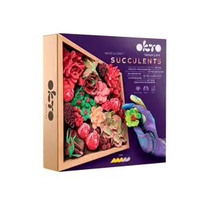 PASSION Wood & Craft DIY Succulents TM OKTO 21×21 cm - image 1