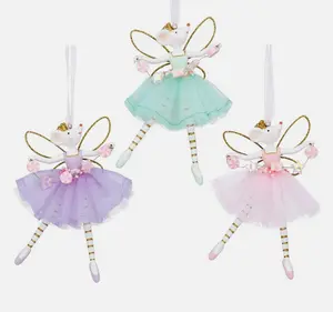 Pastel Resin/Fabric Ballerina Fairy Mouse Dec