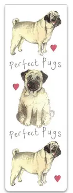 Perfect Pugs Bookmark by Alex Clark