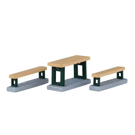 PICNIC BENCHES, SET OF 3