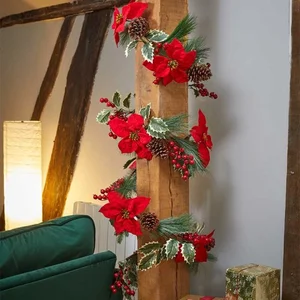 Poinsettia Garland  180cm