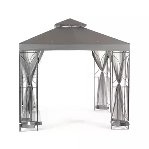 Polenza 2.5m Dark Grey Gazebo/ Light Grey Net w/PA Coatin