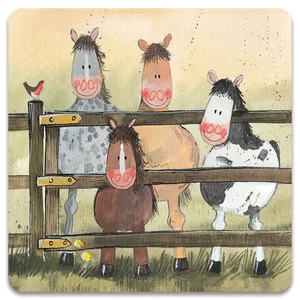 Ponies Fridge Magnet by Alex Clark