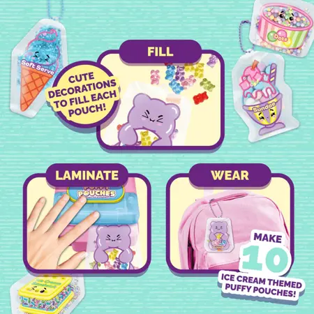 Puffy Pouches Themed Set - Ice Creamery - image 3