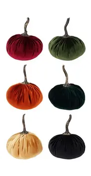 PUMPKIN DECO 13X14CM 6 ASSORTED COLOURS