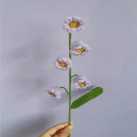 Purple Lily of the valley Crochet Flower