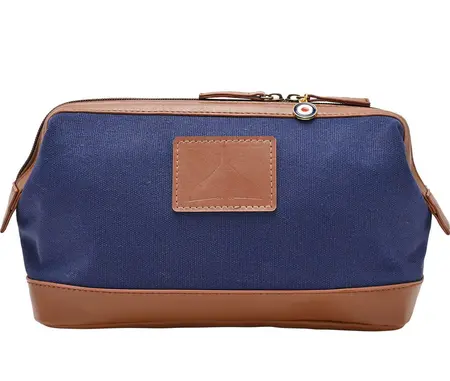 RAF Canvas & Faux Leather Washbag - Vulcan - image 1