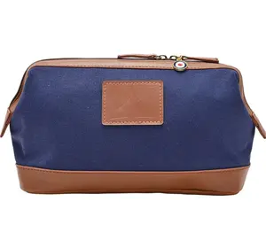 RAF Canvas & Faux Leather Washbag - Vulcan - image 1
