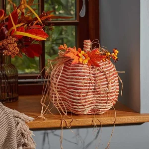 Raffia Pumpkin XL - Striped