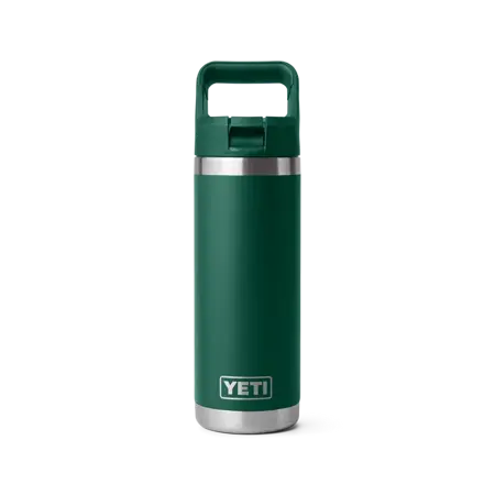 RAMBLER 18 OZ COLOUR STRAW BOTTLE BLACK FOREST GREEN