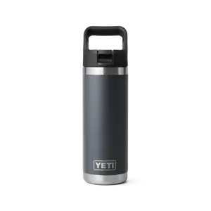 RAMBLER 18 OZ COLOUR STRAW BOTTLE CHARCOAL