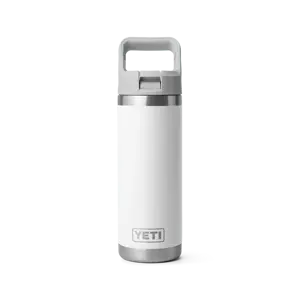 RAMBLER 18 OZ COLOUR STRAW BOTTLE WHITE