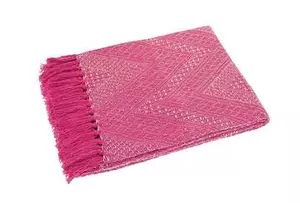 Recycled cotton throw pink - image 1