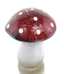 Red Terracotta Mushroom Christmas Decoration