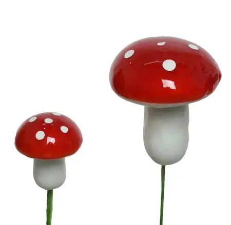 Red & White Foam Mushroom Decorations – 2 Sizes - image 2