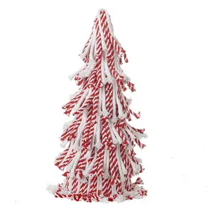 Red & White String Christmas Tree – 28cm