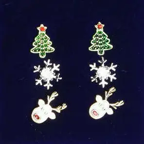 Reindeer Snowflake Christmas Tree Trio