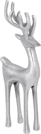 REINDEER STANDIND 35CM SILVER