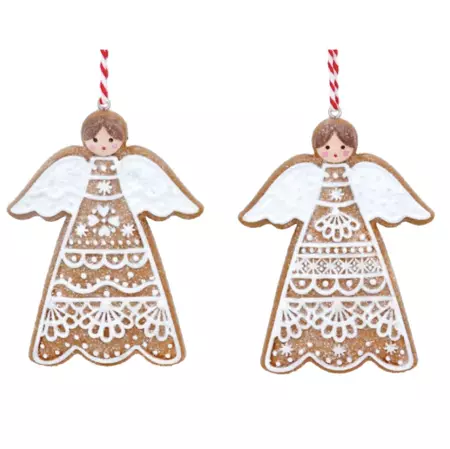Resin Gingerbread Angel Dec, 2as