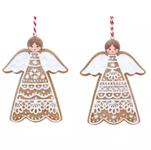 Resin Gingerbread Angel Dec, 2as