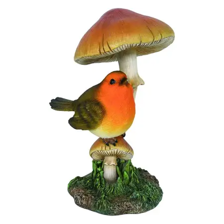 Vivid Arts Robin on Toadstool BG-RB03-F