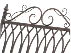 Rocking Bench Bordeaux Steel Outdoor - image 3