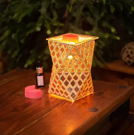 Rose Gold Moroccan Geometric Wax Warmer - image 2