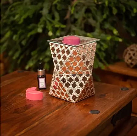 Rose Gold Moroccan Geometric Wax Warmer - image 3