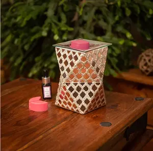 Rose Gold Moroccan Geometric Wax Warmer - image 3