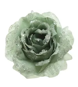 Rose Rose on Clip Polyester Glitters