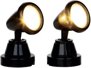 ROUND SPOT LIGHT,  SET OF 2, BATTERY OPERATED (4.5V)