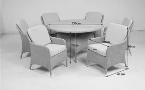 Sahara 6 Seat Dining Set - Round - image 2