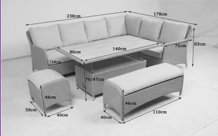 Sahara Corner Casual Dining Set - image 2
