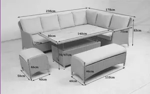 Sahara Corner Casual Dining Set - image 2