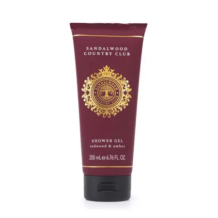 Sandalwood Country Club Burgundy Signature Redwood & Amber Shower Gel 200ml