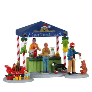 SANTA CLAWS & PAWS,  SET OF 3
