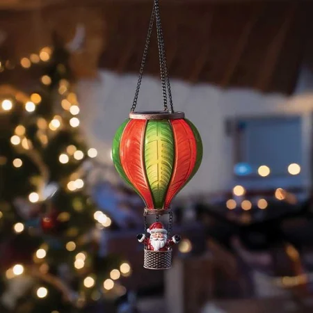 Santa Hot Air Balloon Flaming Effect Christmas Light